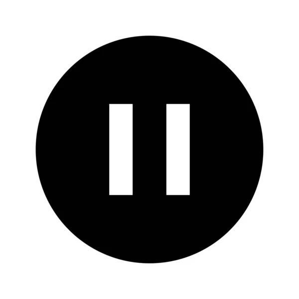 Icône Pause Symbole Pause Forme Cercle Pause Pour Les Supports — Image vectorielle