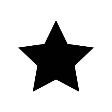 yıldız simgesi, yıldız sembolü, yıldız şekli klip sanatı için basit