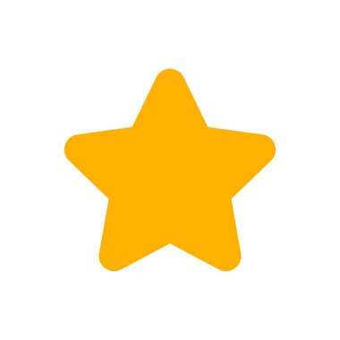 yıldız şekli ikonu, sarı yıldız emojisi sembolü, klipsli sanat yıldızı şekli