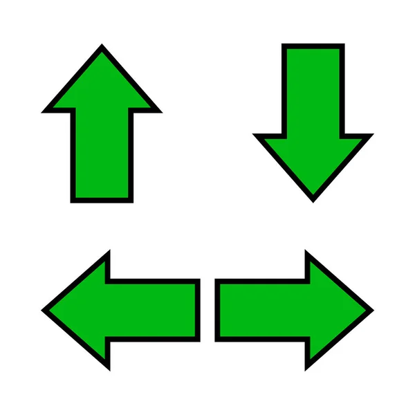 Flecha Verde Flecha Diagonal Signo Para Mapa Botón Flecha Para — Archivo Imágenes Vectoriales