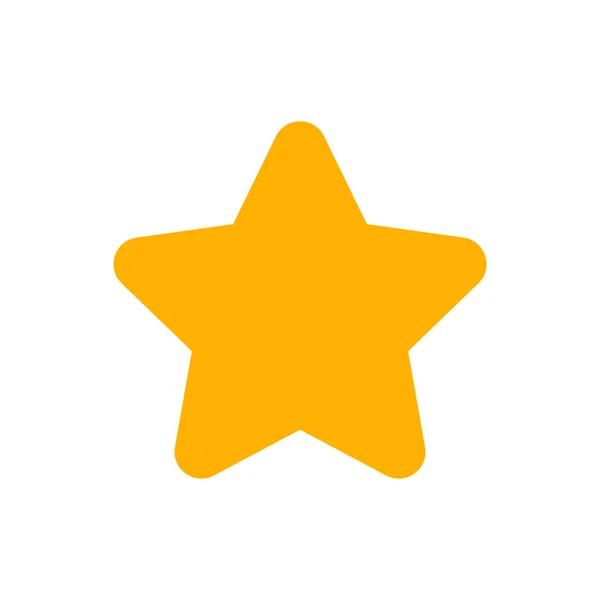 Star Shape Icon Yellow Star Emoji Symbol Clip Art Star — Stock Vector