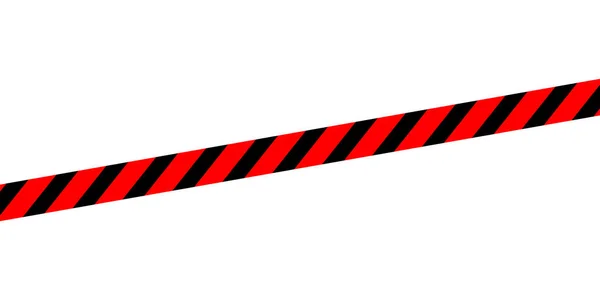 Piros Fekete Figyelmeztető Szalag Vonal Elszigetelt Fehér Banner Háttér Szalag — Stock Vector
