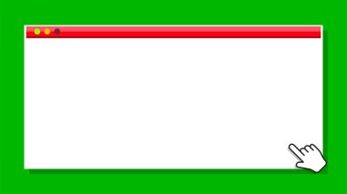 Pankart arkaplanı için boş pencere formu, yeşil üzerine şablon çerçevesi, kopyalama alanı, kullanıcı web sitesi arayüzü için taklit sosyal görünüm