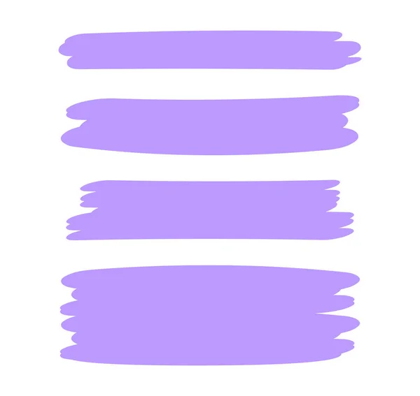 Μοβ Ρίγες Πινέλο Χρώμα Για Γραφίδα Πινελιά Ζωγραφική Μοβ Παστέλ — Διανυσματικό Αρχείο