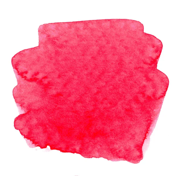 Vermelho Aquarela Mancha Mão Desenhada Para Banner Vermelho Aquarela Fundo — Fotografia de Stock