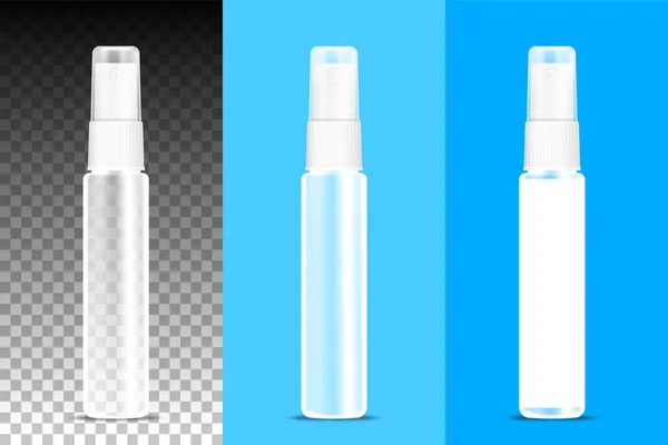 Flacon Parfum Vaporisateur Transparent Sur Fond Transparent Emballage Flacon Vaporisateur — Image vectorielle