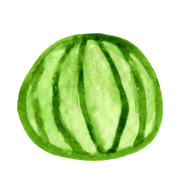 Watermelon Watercolor Kids Art Watermelon Clip Art Media Children Hand — Stock Photo, Image