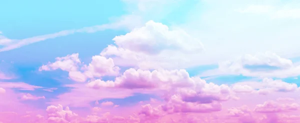 Ciel Doux Pastel Ciel Rose Violet Nuage Ciel Couleur Pastel — Photo