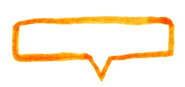 Suluboya elle çizilmiş konuşma balonu çerçevesi