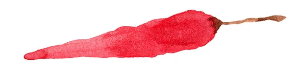 Piros Szárított Chili Kézzel Rajzolt Akvarell Szárított Chili Clip Art — Stock Fotó