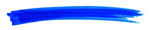 Markierungsstift Pinsel Blau Für Marker Textmarker Pinselmarkierung Für Überschrift Markierungsstrich — Stockfoto