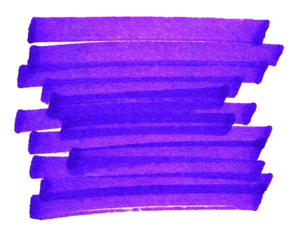ハイライトペンブラシ紫色マーカーヘッドラインのためのハイライトブラシマーキングハイライトペンのスクリブルマークストローク — ストック写真