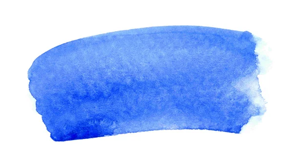 Blue Watercolor Brush Stain Marker Scribble Water Color Paint White — Stock Photo, Image