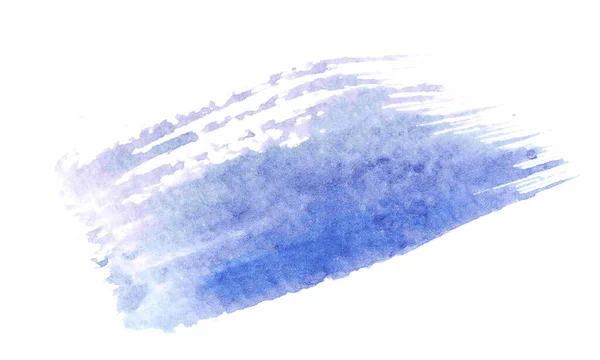 白い背景に水彩ライトブルーの染色テクスチャ — ストック写真