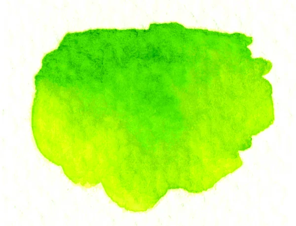 Akwarela Jasny Żółty Zielony Plama Tekstury Tle — Zdjęcie stockowe
