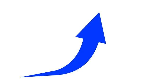 Seta Apontando Para Cima Sinal Azul Para Ícone Negócio Conceito —  Vetores de Stock