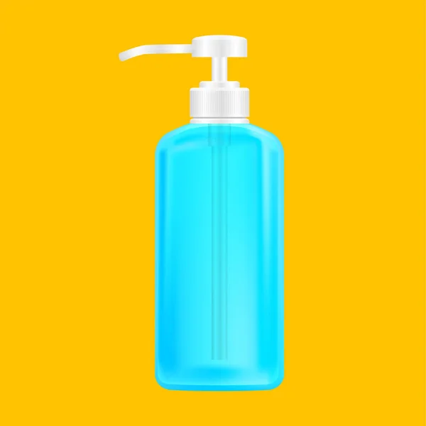 Hygieneflasche Hand Gel Für Clip Art Alkohol Flüssigkeit Gel Flasche — Stockvektor