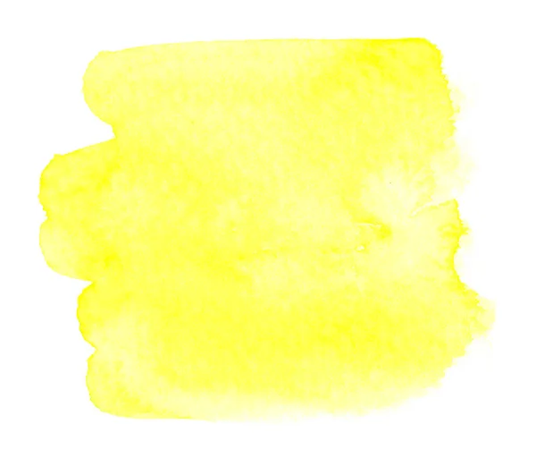 バナーの背景に描かれた黄色の水彩絵の具 — ストック写真