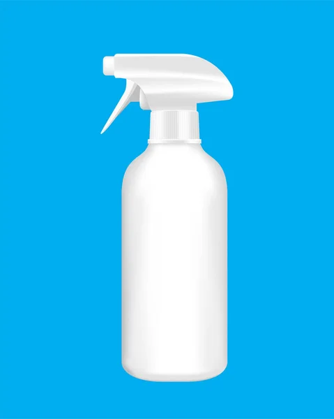 Spray Czyszczenia Butelek Biały Spray Czyszczenia Butelek Opakowań Modelowych Spray — Wektor stockowy