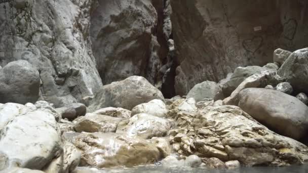 Blick auf den Canyon Saklikent in der Türkei. — Stockvideo