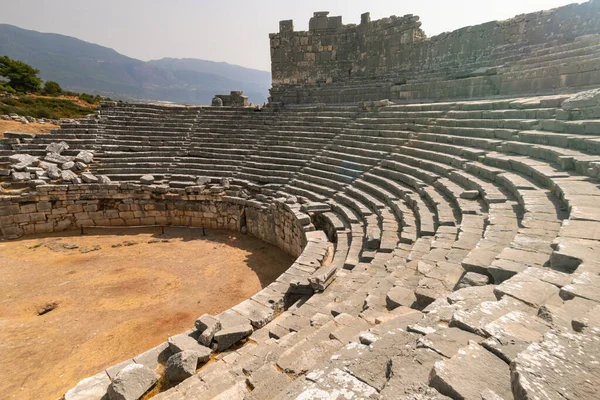 Ruines Théâtre Antique Dans Ville Xanthos Turquie Vieux Tombes Romains — Photo