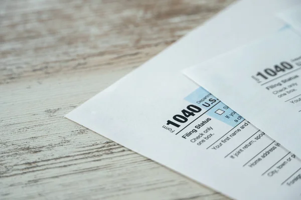 Κενό Έντυπο 1040 Ατομική Δήλωση Φόρου Εισοδήματος Έννοια Πληρωμής Φόρου — Φωτογραφία Αρχείου