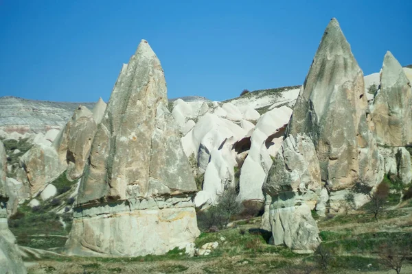 位于玫瑰谷Goreme公园的Cappadocia岩石著名的火鸡旅游目的地 — 图库照片