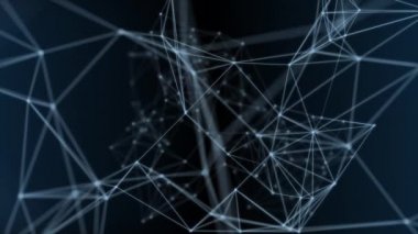 Bağlı nokta ve çizgilerle soyut pleksus dikişsiz döngü arkaplanı