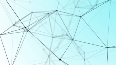 Sayaç ve çizgilerle bağlantılı soyut dalgalar. Dijital pleksus arka planı. Ağ bağlantısı yapısı. 3B görüntüleme.