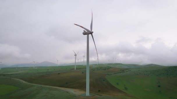 Windturbinebedrijf Dat Duurzame Energie Produceert Vestas Energie Industrie Kayseri Turkije — Stockvideo