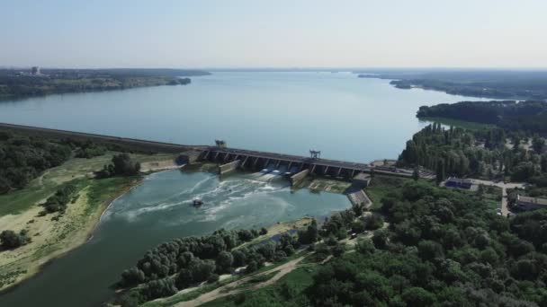 Barajı Rezervuar Gölü Insansız Hava Aracı Görüntüleri — Stok video