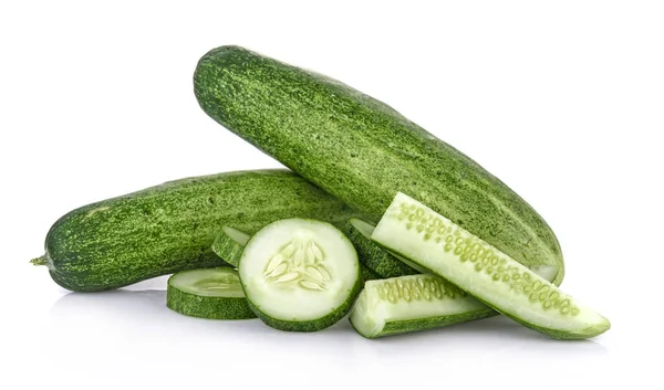 Set Cucumber Isolated White Background — Stock Photo, Image