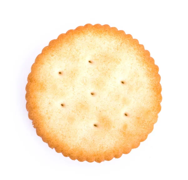 Ovanifrån Crackers Isolerad Vit Bakgrund — Stockfoto