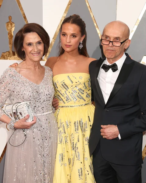 Alicia Vikander, föräldrar — Stockfoto