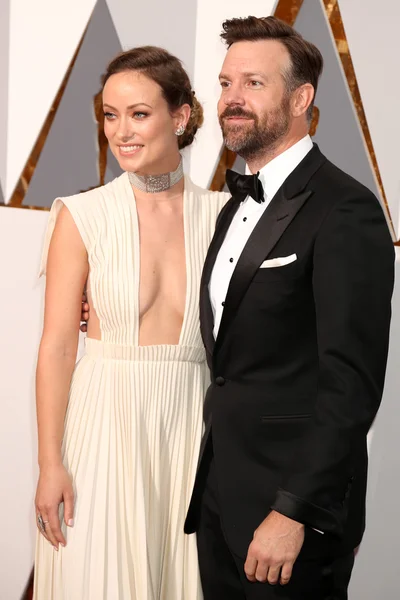 Olivia Wilde og Jason Sudeikis - Stock-foto