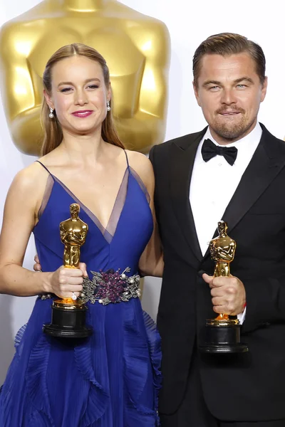 Brie Larson, Leonardo DiCaprio — Zdjęcie stockowe