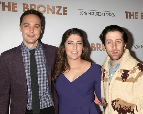 Jim Parsons, Mayim Bialik, Simon Helberg — Fotografia de Stock