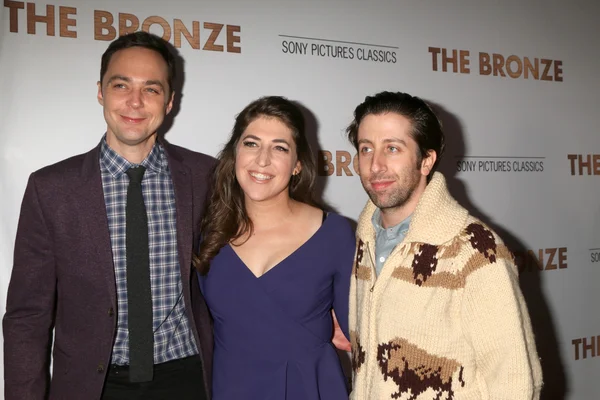 Jim Parsons, Mayim Bialik, Simon Helberg — Fotografia de Stock