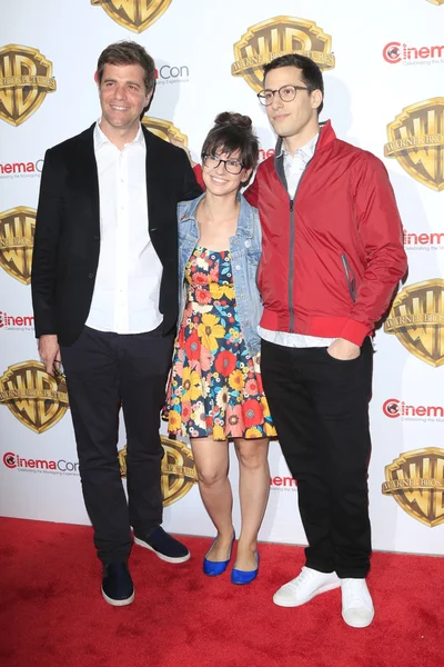 Nicholas Stoller, Katie Crown, Andy Samberg — Stock Photo, Image