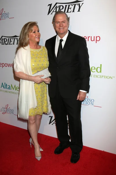 Kathy hilton, rick hilton — Foto de Stock