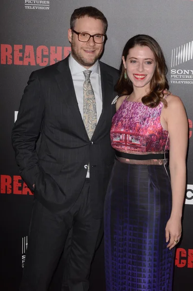 Seth Rogen, Lauren Miller. – stockfoto