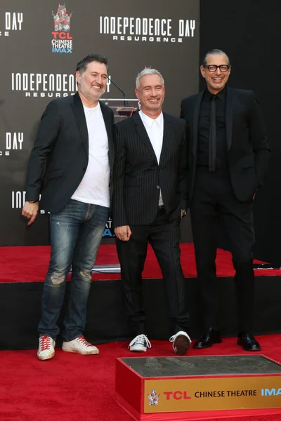Harald Kloser, Roland Emmerich, Jeff Goldblum — Stock Photo, Image
