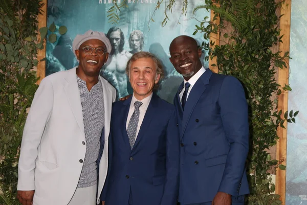 Samuel L. Jackson, Christoph Waltz, Djimon Hounsou — Stock Photo, Image