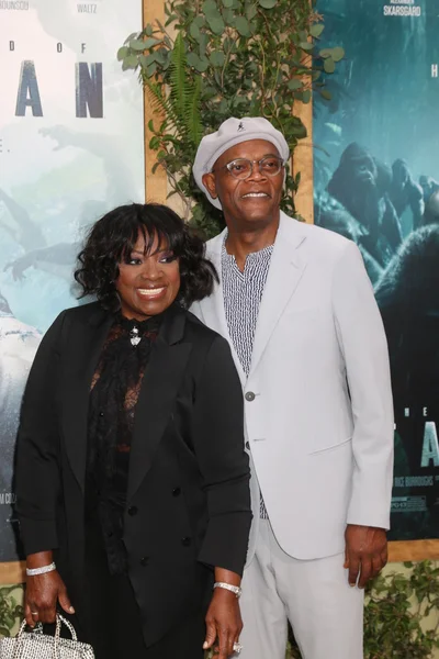 Latanya Richardson-Jackson, Samuel L. Jackson — Zdjęcie stockowe