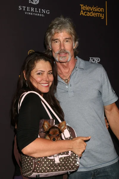 Devin DeVasquez, dog Prince, Ronn Moss — Stock Photo, Image