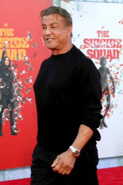 Los Angeles Aug Sylvester Stallone Suicide Squad Premiere Village Theater — Stock Photo, Image