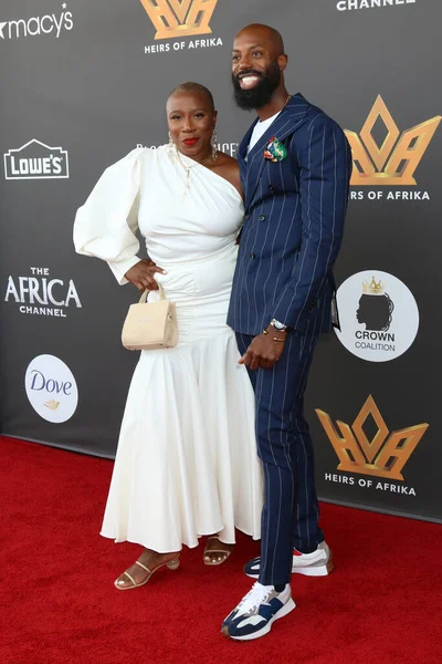 Los Ángeles Agosto Aisha Hinds Prometida Silky Valente Los Herederos — Foto de Stock