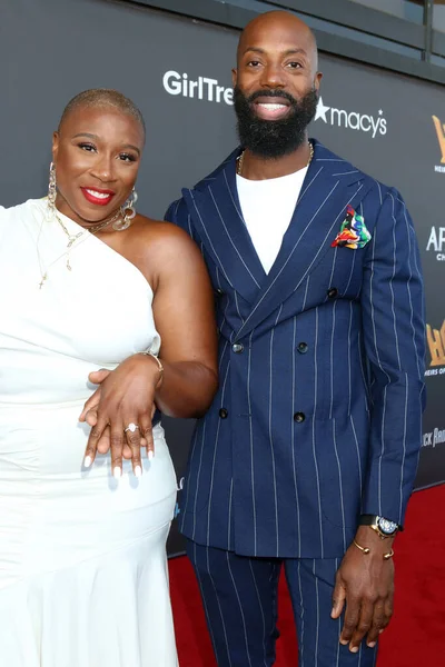 Los Angeles Aug Aisha Hinds Verlobte Silky Valente Bei Den — Stockfoto