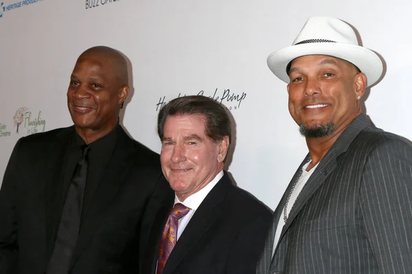 Los Angeles Aug Darryl Strawberry Steve Garvey David Justice Στο — Φωτογραφία Αρχείου