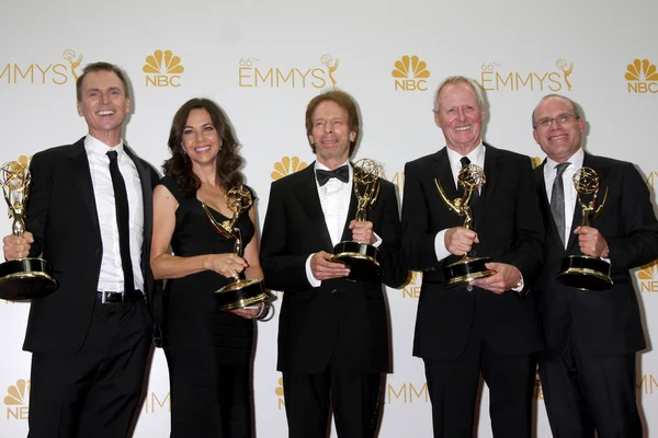 Phil Keoghan, Elise Doganieri, Jerry Bruckheimer, Bertram van Munster, Jonathan Littman — Stock Photo, Image